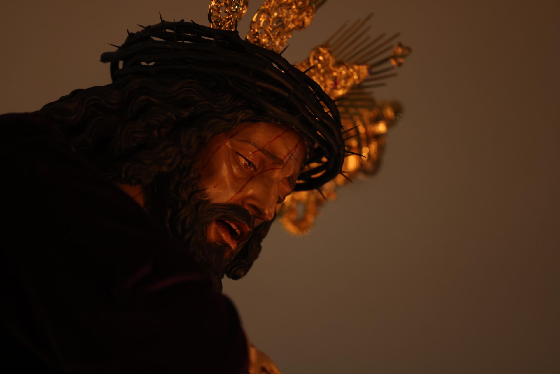 El Nazareno del Perdón, en su casa hermandad al no poder salir por la lluvia