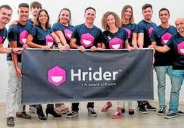 Parte de la plantilla de la firma malagueña de gestión de recursos humanos HRider.