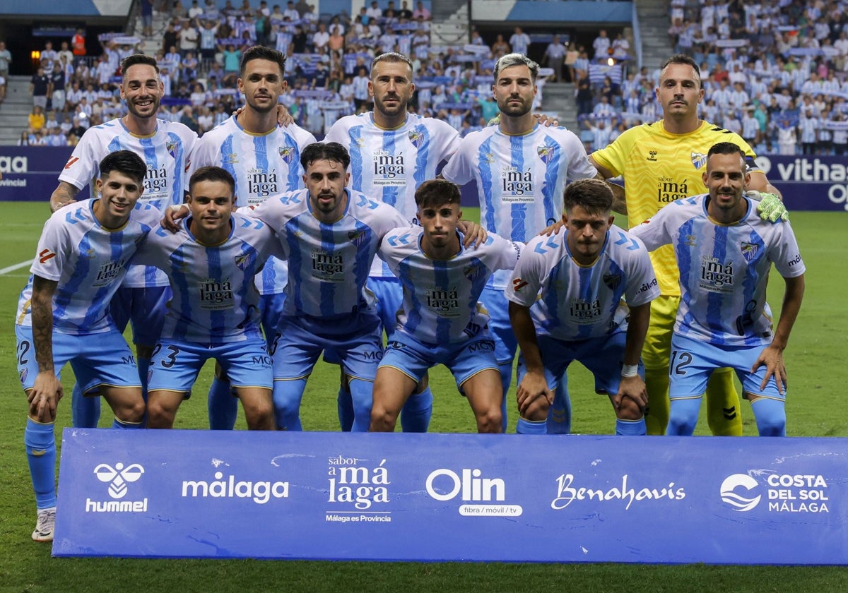 Un once malaguista de esta temporada, el del duelo ante el Albacete.