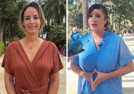 En la imagen, la viceportavoz de Vox, Yolanda Gómez, y la portavoz de Con Málaga, Toni Morillas.