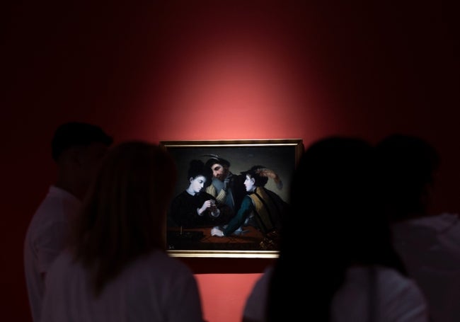 Copia de 'Los tramposos' de Caravaggio.