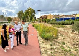 Visita a la zona donde se instalará el gimnasio.