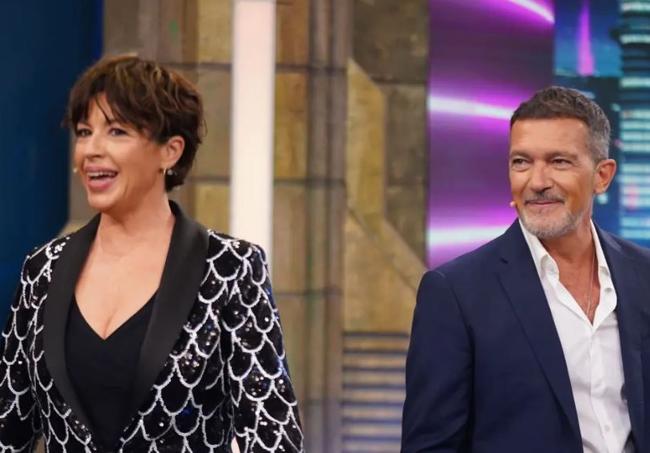 Marta Ribera, junto a Antonio Banderas