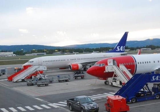 Aviones de la compañía Scandinavian Airlines System (SAS).