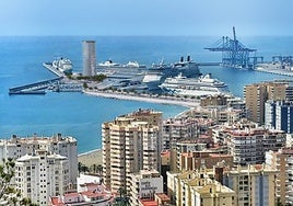 Recreación del hotel en el espacio previsto, en la explanada del dique de Levante.