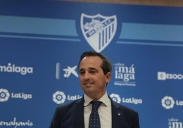 Kike Pérez, en las instalaciones de La Rosaleda.