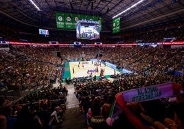 Imagen del Palacio de los Deportes durante el partido entre el Unicaja y el Girona.