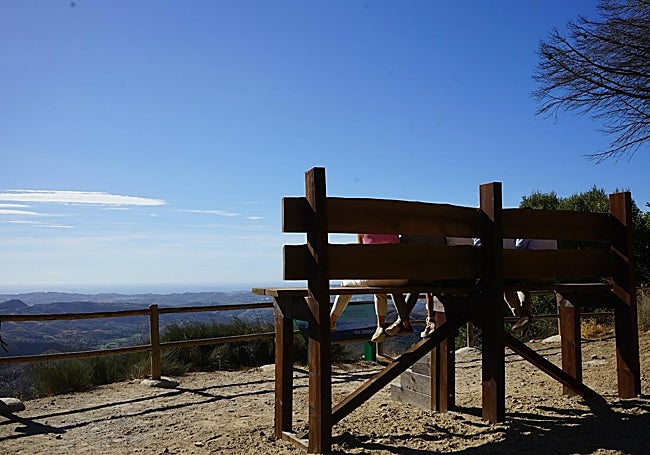 Las vistas desde este nuevo banco de madera.