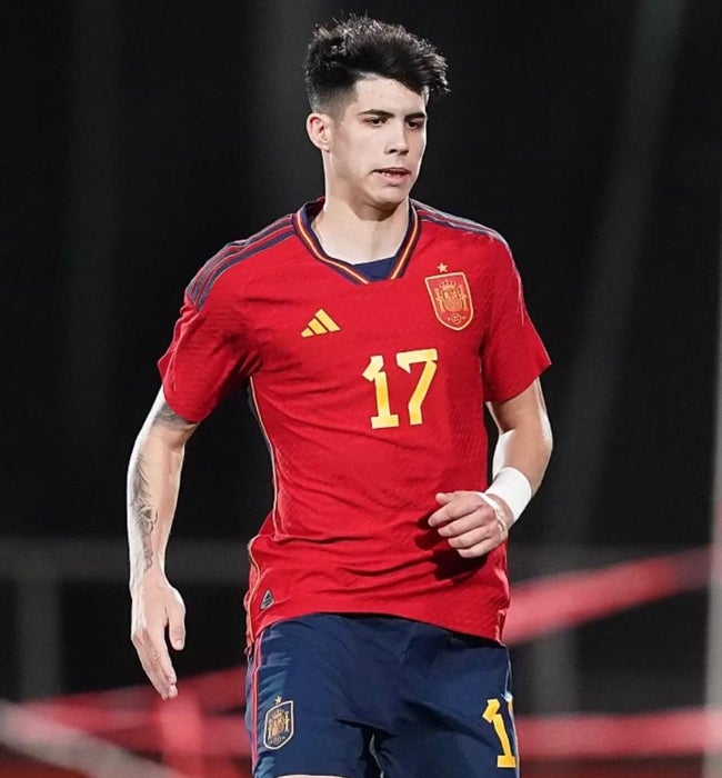 Antoñito Cordero, en una convocatoria con España sub-18.