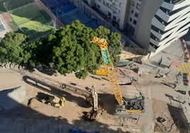 Obras del metro en la calle Hilera.