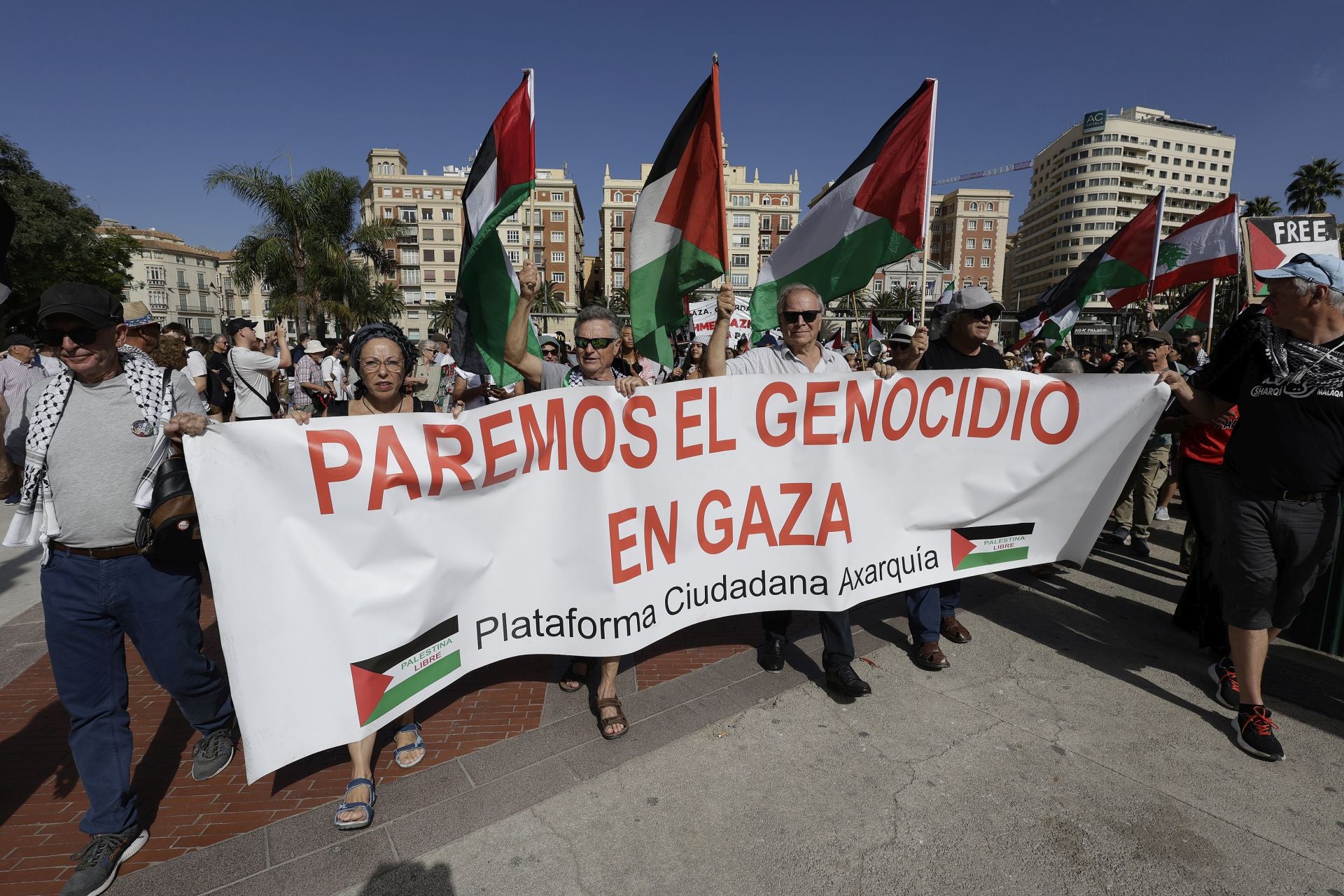 Más de mil personas salen a la calle en Málaga para pedir la paz en Palestina