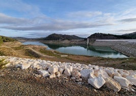 Imagen tomada este mismo martes en el embalse de Guadalteba.