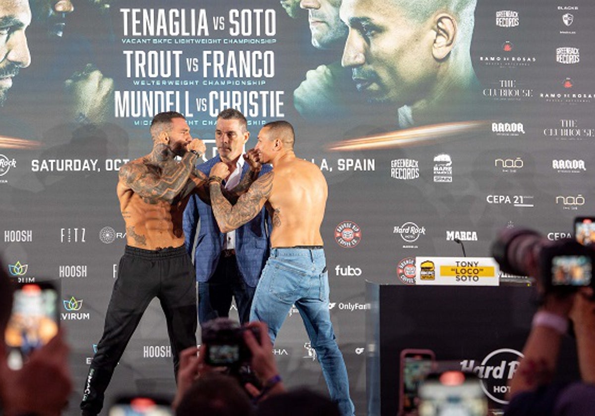Franco Tenaglia y Tony Soto, cara a cara en el hotel Hard Rock de Marbella, este jueves.