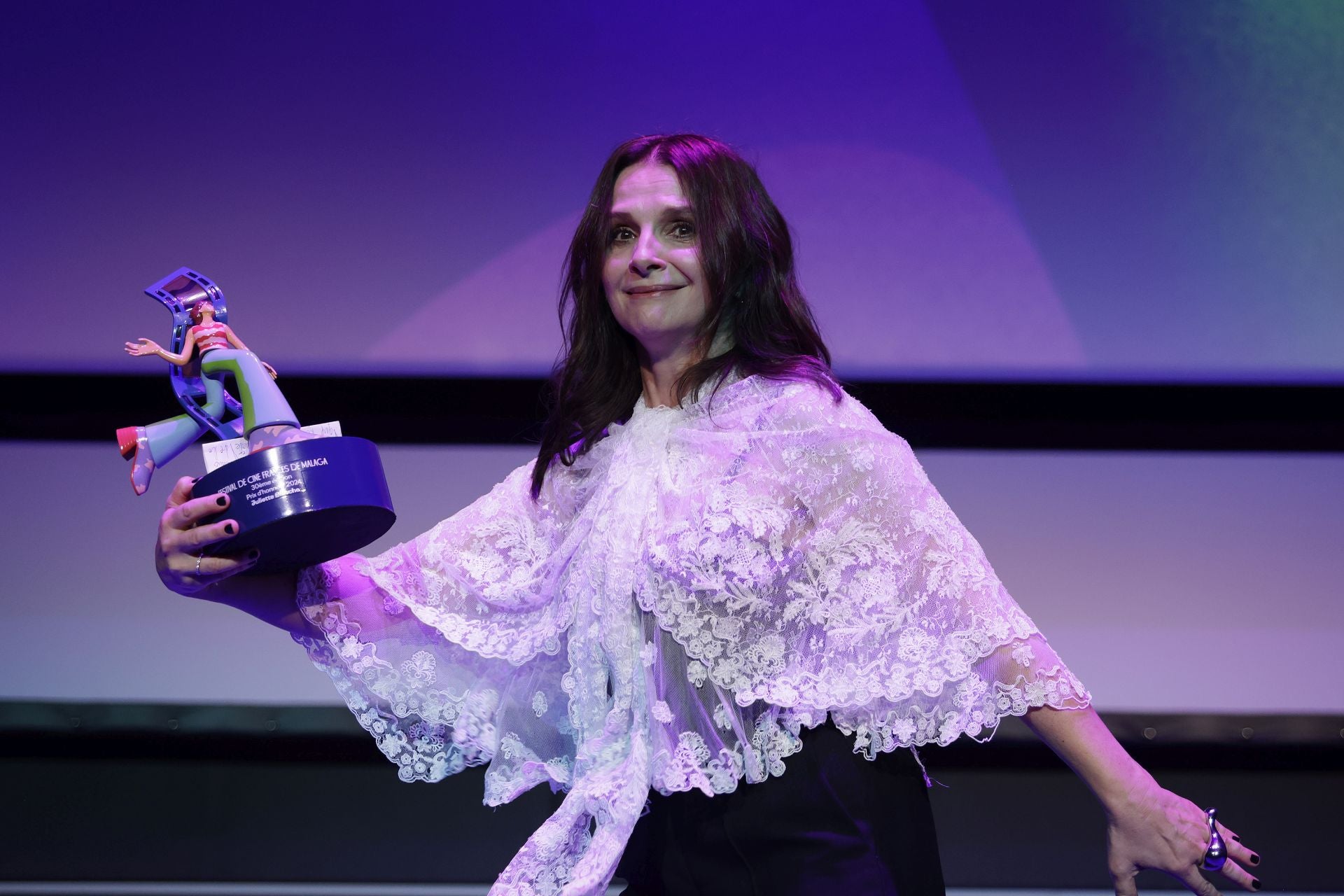 Juliette Binoche recibe el Premio Honorífico del Festival de Cine Francés en Málaga