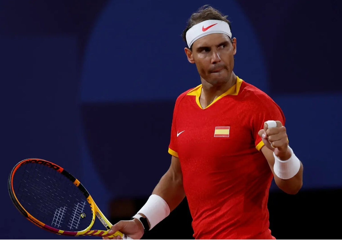 Rafa Nadal, representando a la selección española.