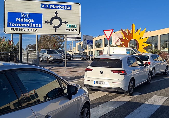 Punto negro habitual en el acceso a Fuengirola.