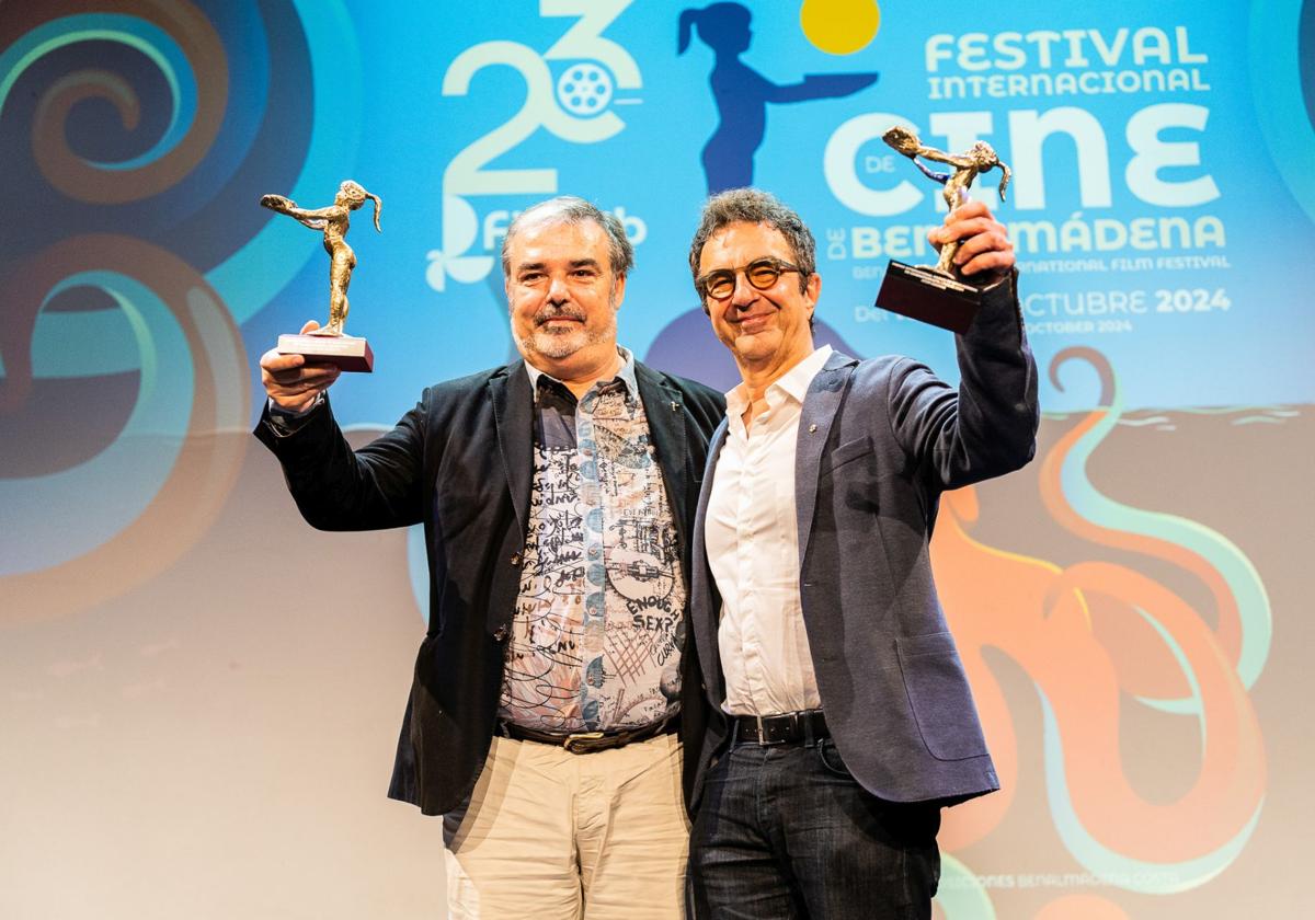 José Antonio Hergueta y Atom Egoyan, ayer.