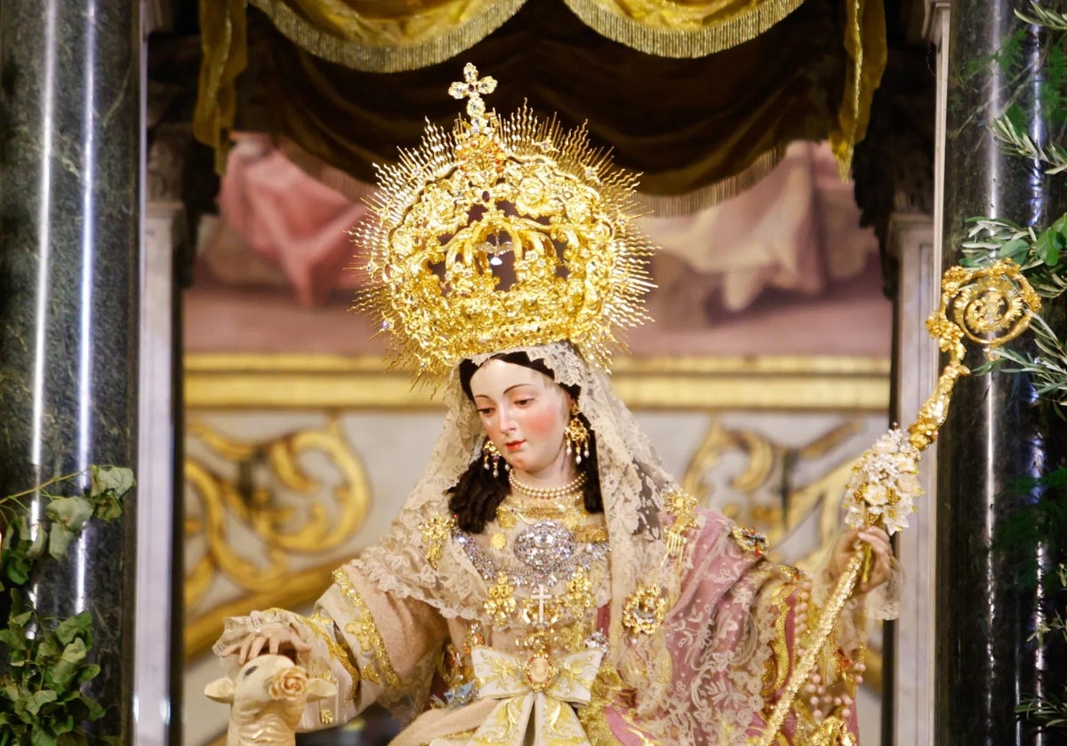 La Divina Pastora de las Almas, durante la reciente ceremonia de su coronación canónica.