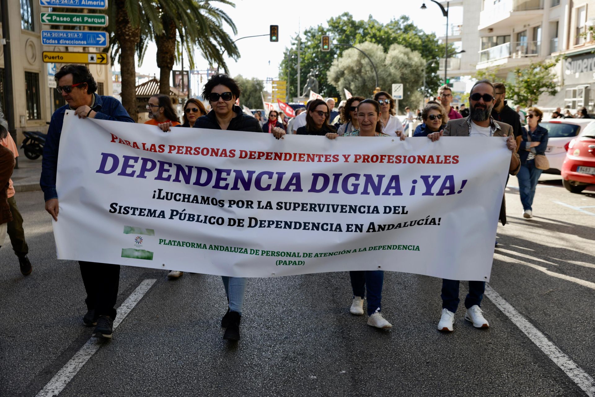 Centenares de manifestantes piden en Málaga plazos ágiles e inversiones en dependencia