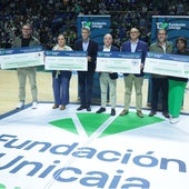 La Fundación Unicaja entrega sus cheques solidarios en el Carpena