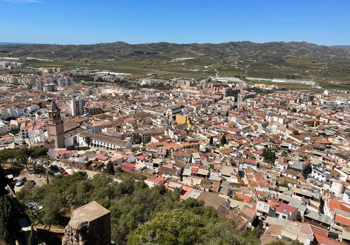 Vista panorámica del casco urbano veleño desde La Fortaleza.