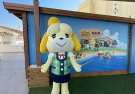 Personaje de Animal Crossing en las instalaciones de Sea Life.