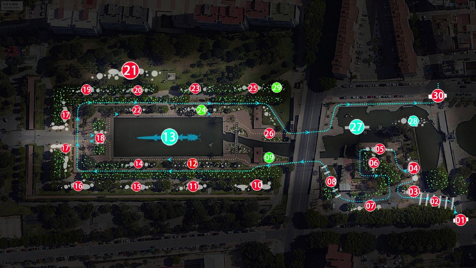 Así serán los montajes de linternas artesanales y puntos de luz en el Parque del Oeste