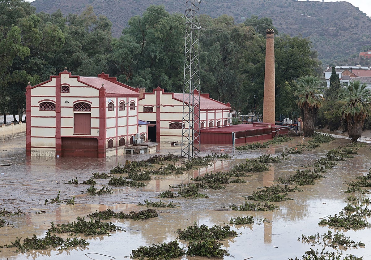 Una imagen tomada en la zona del Guadalhorce, una de las más afectadas por la Dana.