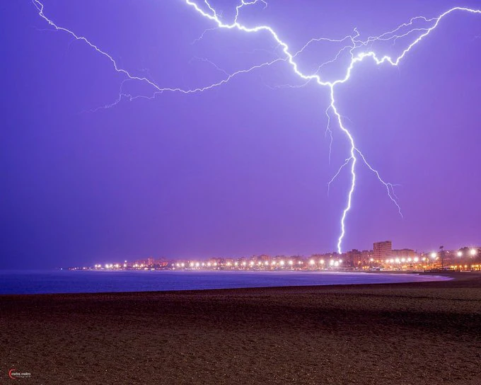 Rayo en Torre del Mar