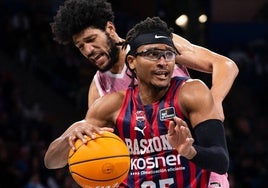 Chima Moneke, en el último partido de Liga de su equipo contra el Joventut.