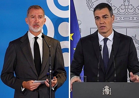 El Rey Felipe y Pedro Sánchez.