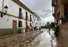 Una imagen que muestra el estado en el que han quedado algunas calles de Cártama, en este caso, en la barriada de Doña Ana.