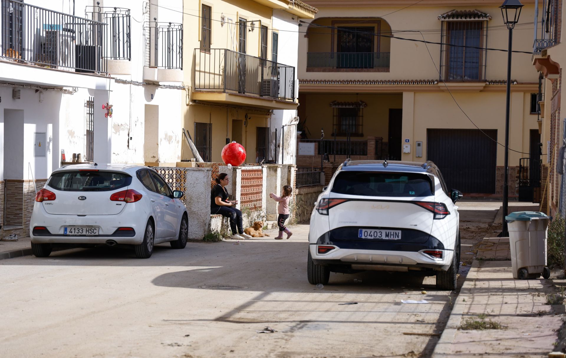 Afectados en la barriada Doña Ana, en Cártama