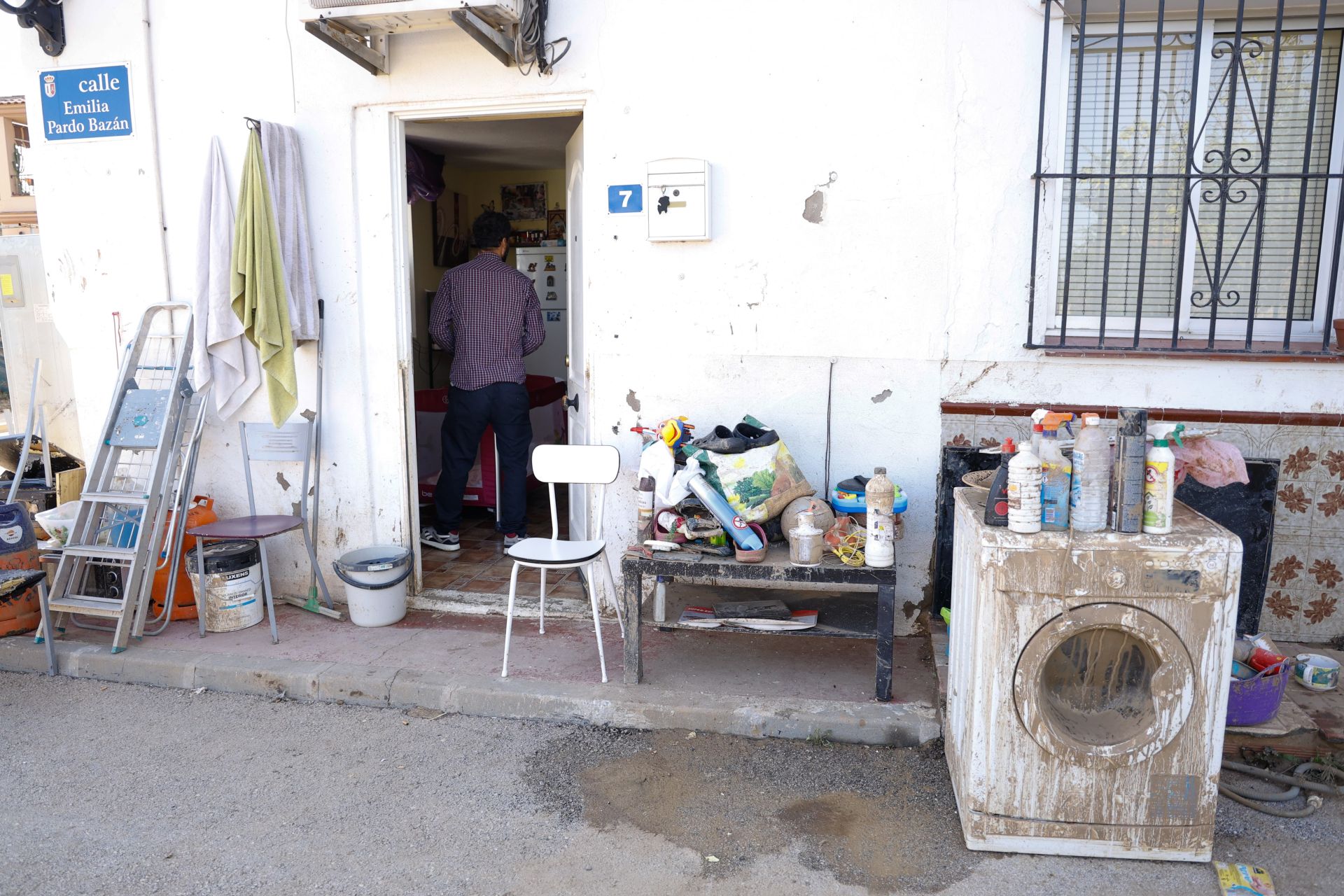 Afectados en la barriada Doña Ana, en Cártama