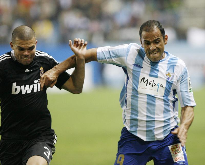 Salvador Ballesta cuando militaba en el Málaga.