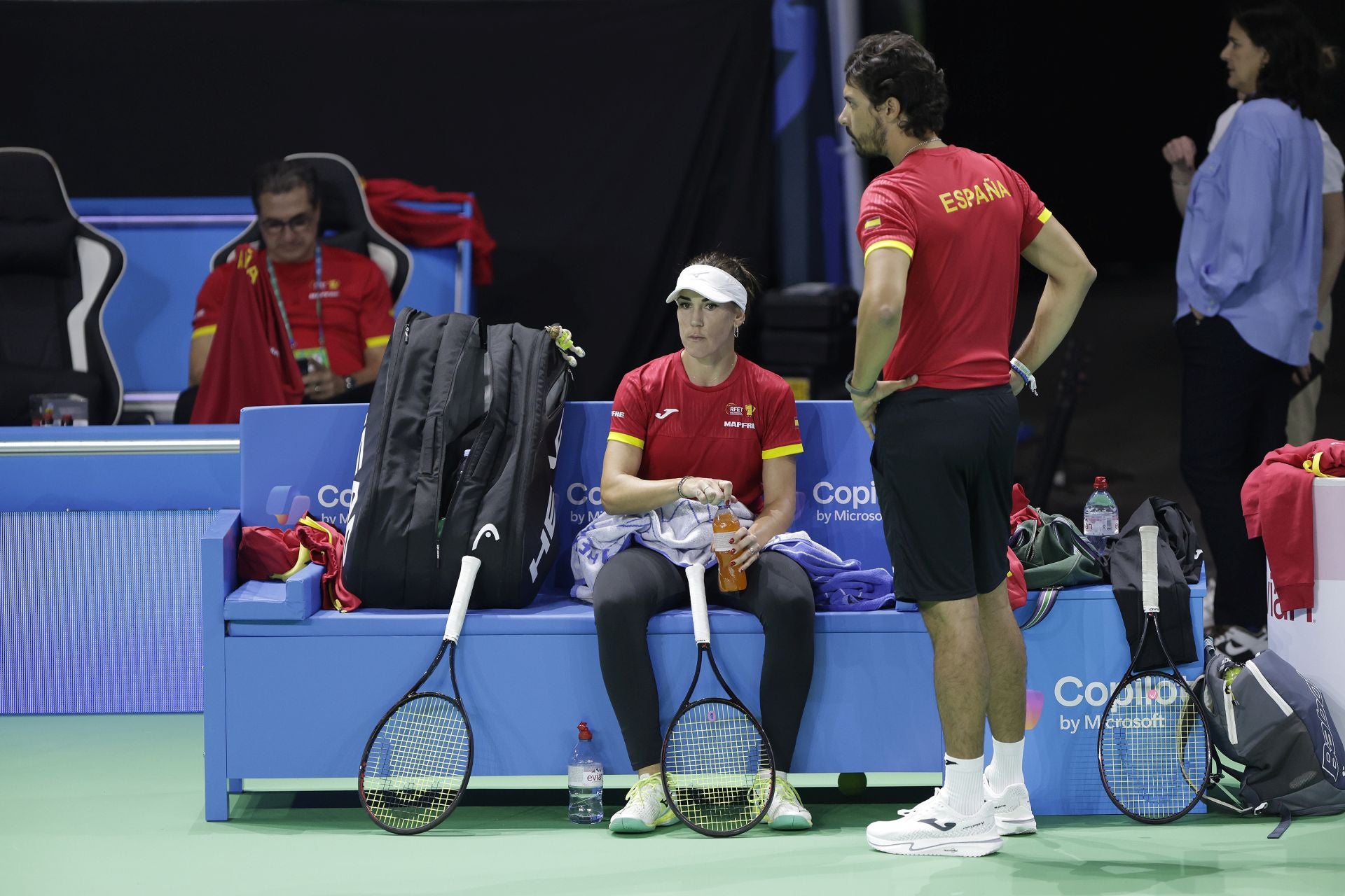 Las fotos de cómo queda la pista de tenis y el montaje para la Billie Jean King en Málaga