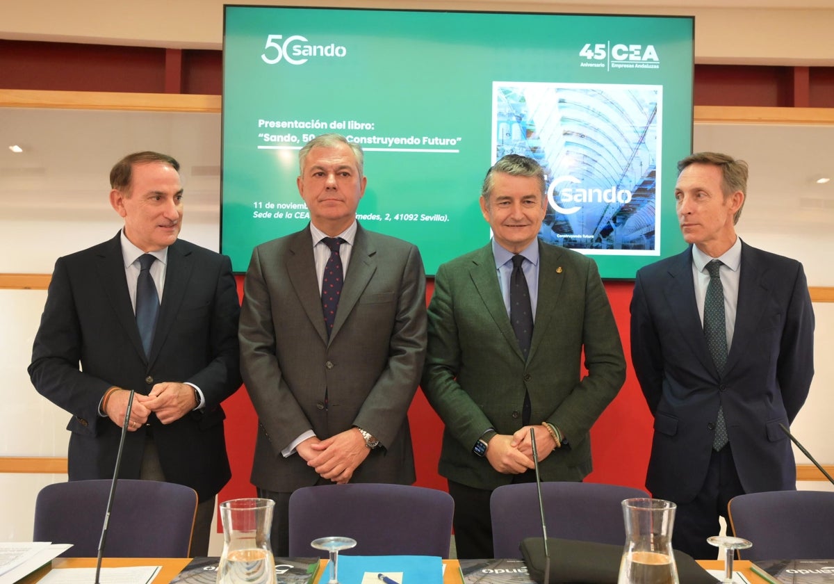 Javier González de Lara, José Luis Sanz, Antonio Sanz y Luis Sánchez Manzano.