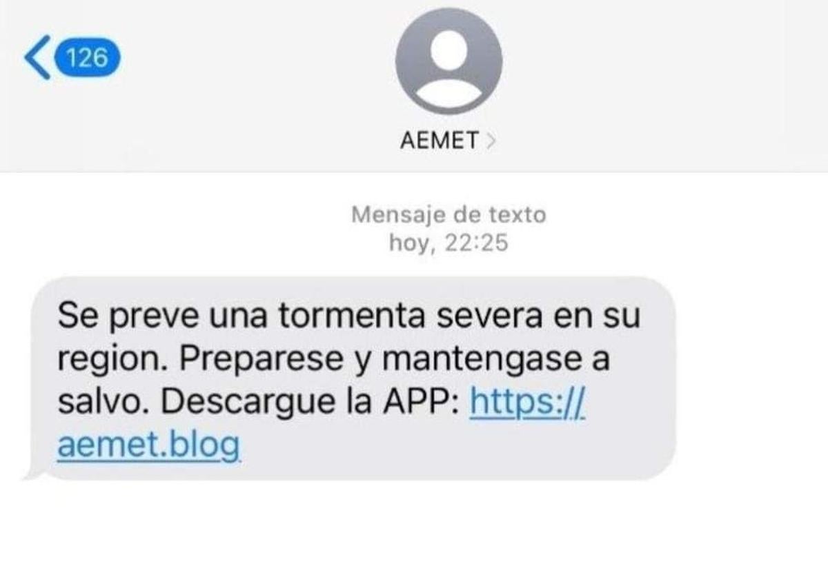 Ojo con las alertas de la DANA: detectan un intento de estafa que suplanta a la AEMET