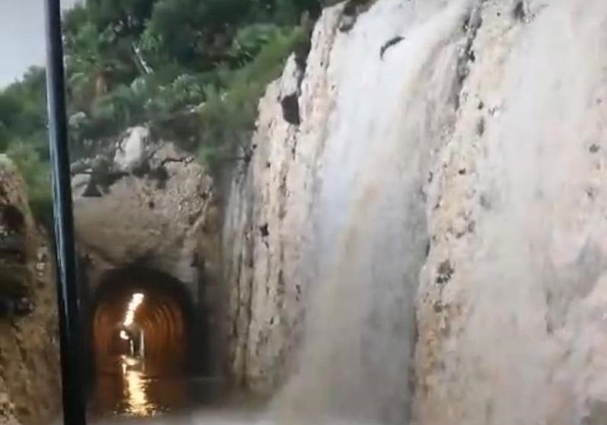 Túneles de El Cantal, anegados tras el paso de la DANA de finales de octubre.