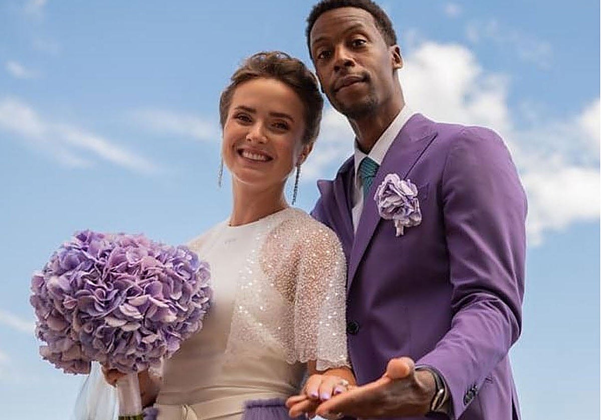 La ucraniana Elina Svitolina y el francés Gael Monfils, dos ex 'top ten' se casaron en 2021 y ella fue madre, lo que la tuvo un tiempo retirada.
