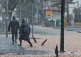 Calle Las Navas, en Huelin, totalmente inundada