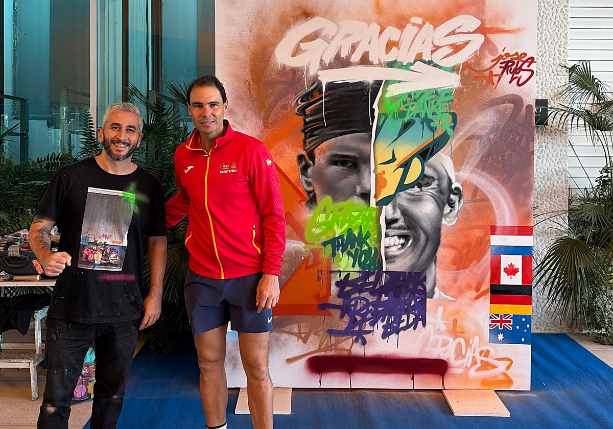 El mural dedicado a Rafa Nadal del artista José Rulos.