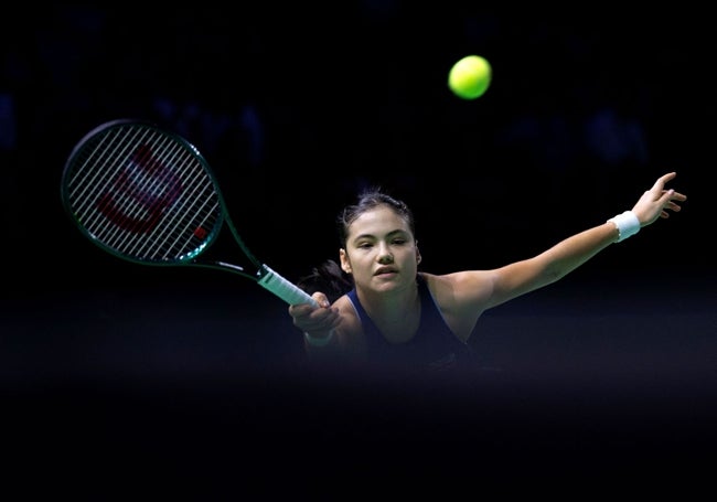 Emma Raducanu, en el duelo de este domingo ante Rebecca Marino.