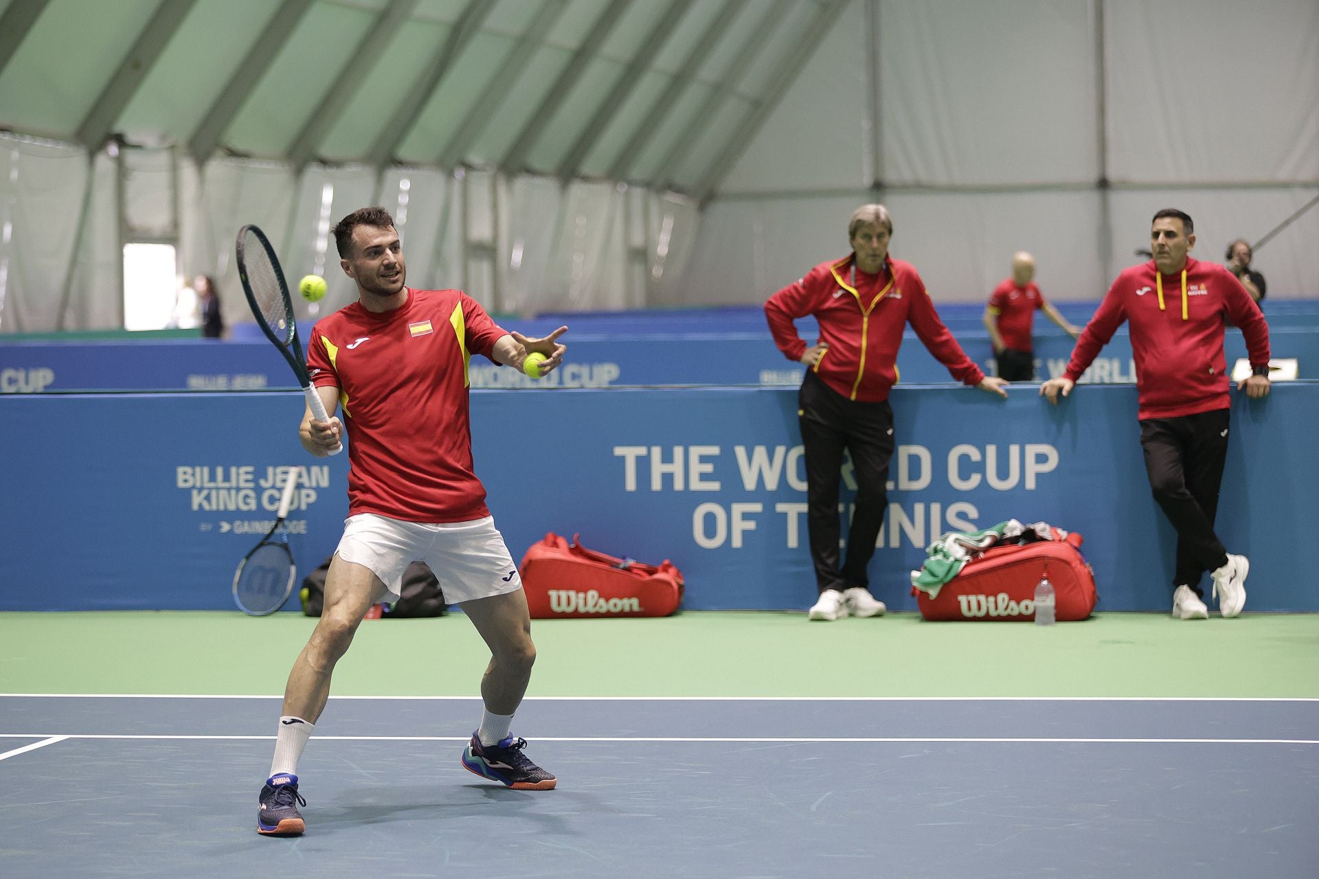 Nadal y Alcaraz, juntos en Málaga: España ya se entrena al completo para la Davis