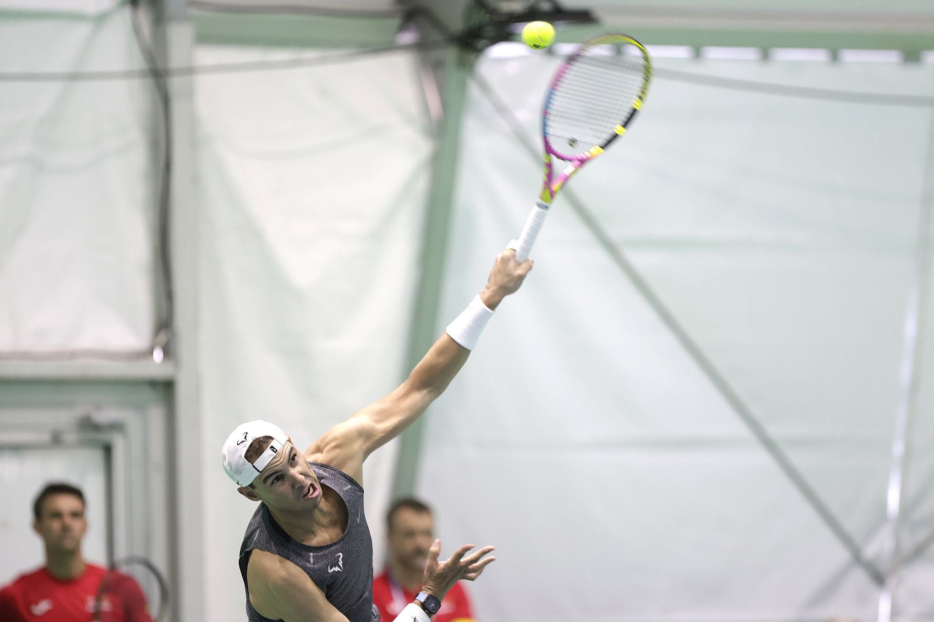 Nadal y Alcaraz, juntos en Málaga: España ya se entrena al completo para la Davis