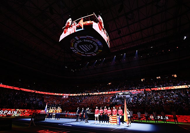El momento en el que sonó el himno español.
