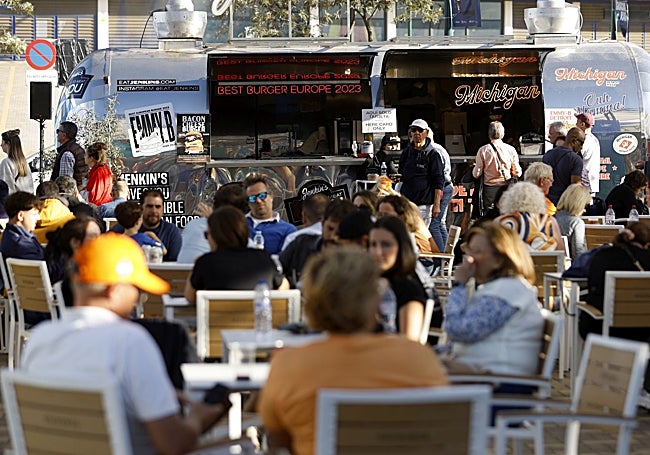Una toma del área de restauración.