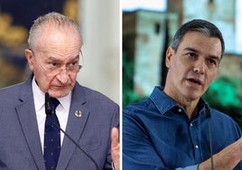 El alcalde de Málaga, Francisco de la Torre, y el presidente del Gobierno, Pedro Sánchez.