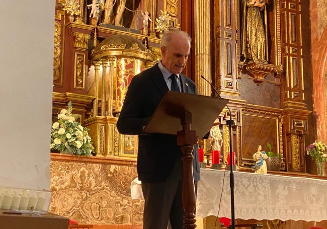 Andrés Camino, durante el acto de presentación de La Saeta de Otoño de 2024.