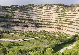 Cantera restaurada en la Sierra de Mijas.